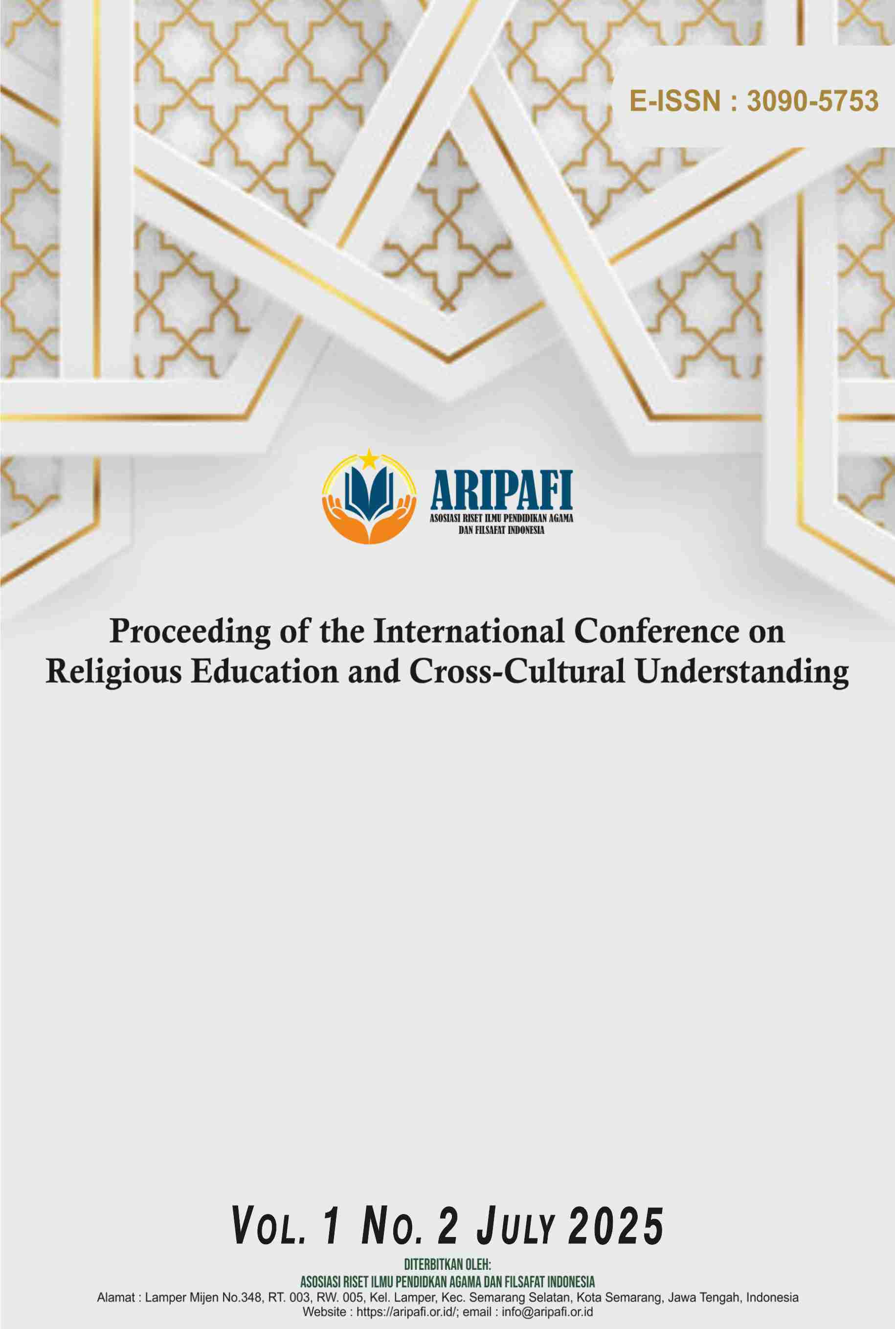 					View Vol. 2 No. 1 (2026): January : Proceeding of the International Conference on Religious Education and Cross-Cultural Understanding
				