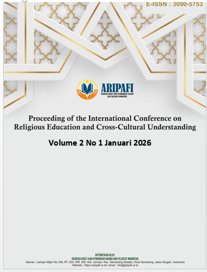 					View Vol. 2 No. 1 (2026): January : Proceeding of the International Conference on Religious Education and Cross-Cultural Understanding
				
